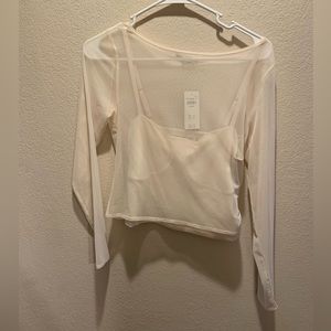 Abercrombie Mesh Top with Tank Size Medium
